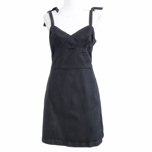 ARITZIA WILFRED BLACK TIE STRAP SWEETHEART FITTED MINI DRESS - 8 - Picture 1 of 8